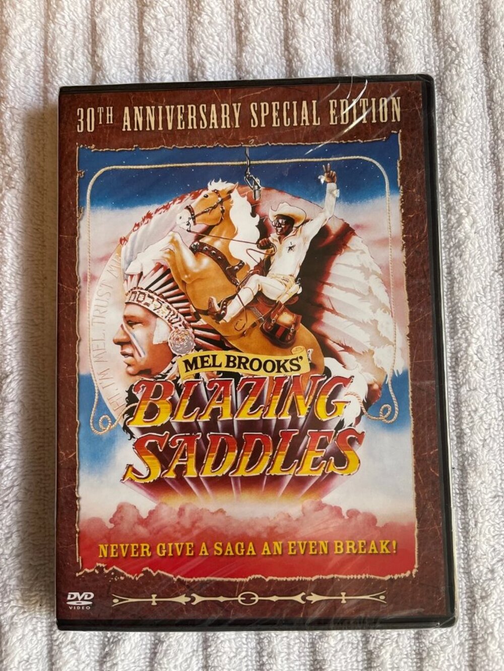 Mel Brooks Blazing Saddles DVD New - tear in shrink